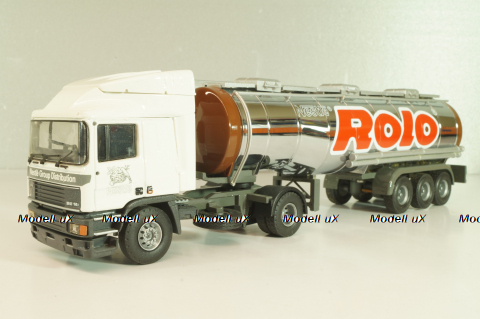 ERF EC 10 tractor with semi tank trailer "Rolo Nestle" 1997, white/chrome, 9203, Tekno 1:50