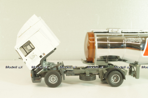 ERF EC 10 tractor with semi tank trailer "Rolo Nestle" 1997, white/chrome, 9203, Tekno 1:50