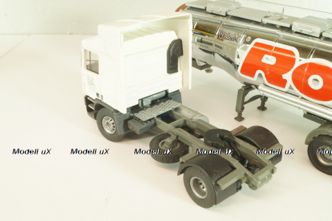 ERF EC 10 tractor with semi tank trailer "Rolo Nestle" 1997, white/chrome, 9203, Tekno 1:50