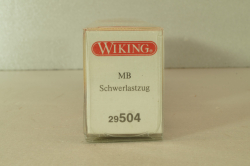 Mercedes 3850 S Heavy Duty Truck with trailer 1985, red  29504, Wiking 1:87