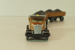 Hanomag ST 100 with 2 trailer, brown, 3500, Wiking 1:87
