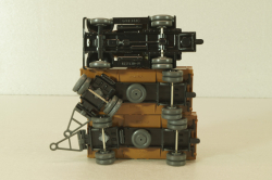 Hanomag ST 100 with 2 trailer, brown, 3500, Wiking 1:87