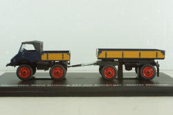 Mercedes-Benz Unimog 401 with trailer "Muller Mitteltal" black, 03114, Schuco 1:43