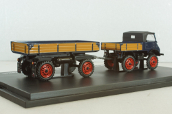 Mercedes-Benz Unimog 401 with trailer "Muller Mitteltal" black, 03114, Schuco 1:43