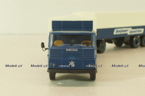 Henschel HS 16 with trailer 3-axel, Dachser Spedition, blue, 8251, Brekina 1:87