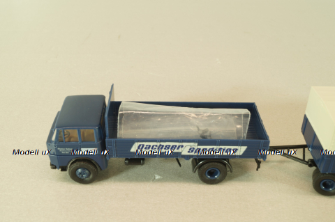 Henschel HS 16 with trailer 3-axel, Dachser Spedition, blue, 8251, Brekina 1:87