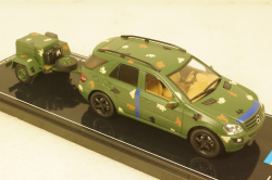 Mercedes ML500 W164 2005 with generator trailer, Ukraine Territorial Forces (Odessa 2022), TruckTyr 1:43