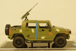 Hummer H2 SUT Ukraine Territorial Defense Forces Gun truck (Odessa 2022), TruckTyr 1:43