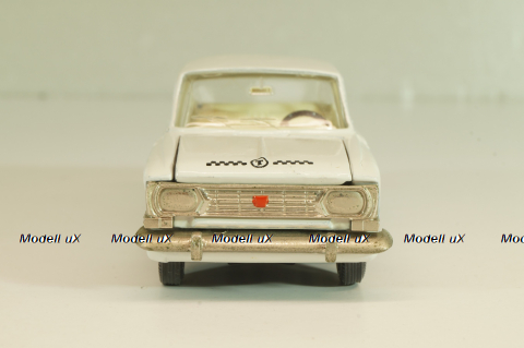 Москвич-408 А10, такси, белый, капот 3 зажима (ранний), Тантал/Радон 1:43