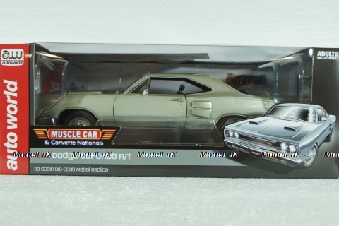 Dodge Coronet R/T 1969, silver metallic, AutoWorld 1 :18