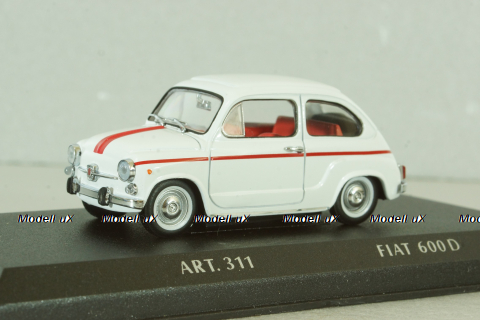 Fiat 600D 1965, white, ART. 311, Detail Cars 1:43