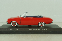 Ford Taunus Badew cabriolet 1960, red, ART. 184, Detail Cars 1:43