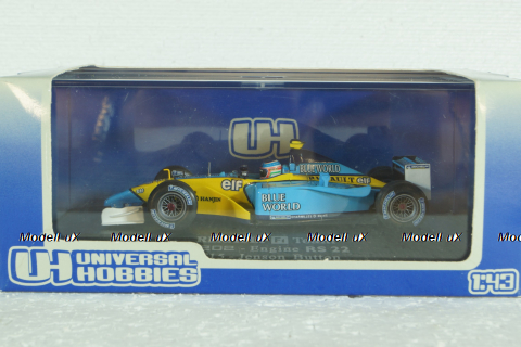 Renault F1 R202 Button 2002 St.Nr.15 "Blue World", Universal Hobbies 1:43