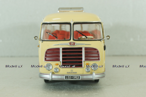 Setra S 8 bus 1953, red/beige, 439030080, Minichamps 1:43