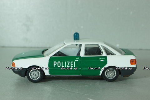 Audi 80 Polizei (B4) 1991, white/green, 1039, Schabak 1:43