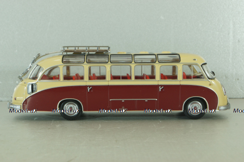 Setra S 8 bus 1953, red/beige, 439030080, Minichamps 1:43