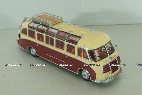Setra S 8 bus 1953, red/beige, 439030080, Minichamps 1:43