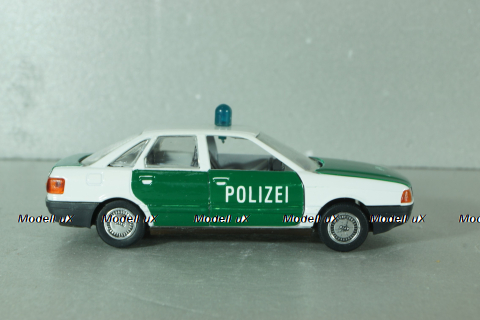 Audi 80 Polizei (B4) 1991, white/green, 1039, Schabak 1:43