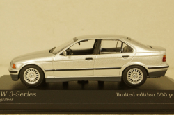BMW 3-series E36 1991, silver, 943023303, Minichamps 1:43