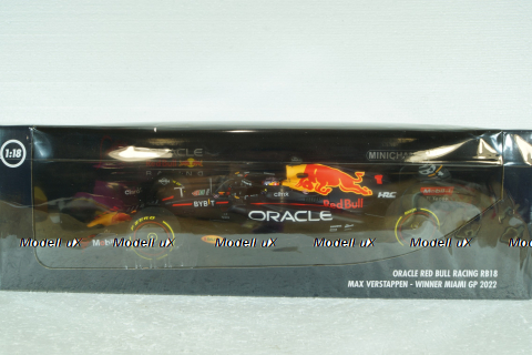 Red Bull Racing RB18 Max Verstappen, Winner Miami GP 2022, 110220501, Minichamps 1:18