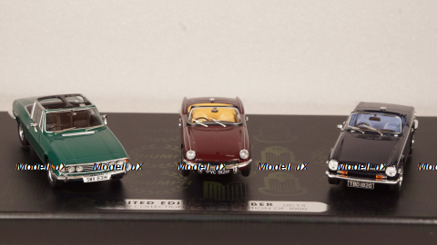 Triumph 3rd-Set: sport Triumph Collection, RHD, each 1x Spitfire, TR6 and stay, Vanguards 1:43