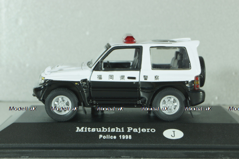 Mitsubishi Pajero II Police Japan 1988, white/black, ADPOLC044, Cararama 1:43