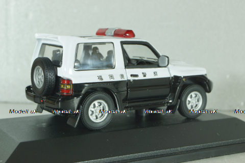 Mitsubishi Pajero II Police Japan 1988, white/black, ADPOLC044, Cararama 1:43