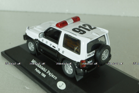 Mitsubishi Pajero II Police Japan 1988, white/black, ADPOLC044, Cararama 1:43