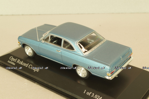 Opel Record Coupe, blue, 400041020, Minichamps 1:43