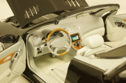 Mercedes SL500 2003 Black, 183840, Norev 1:18