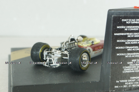 Lotus Ford 49 #2 D.Attwood, Monaco GP  1969, red, Formula 1, QFC99029, Quartzo 1:43
