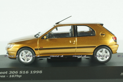 Peugeot 306 S16 1994, gold metallic, 4311402, Solido 1:43