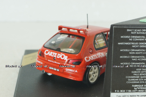 Peugeot 306 Maxi #28 Tour De Corsa 1998, J.P.Manzagol/D.Savignoni, red, V98171, Vitesse 1:43