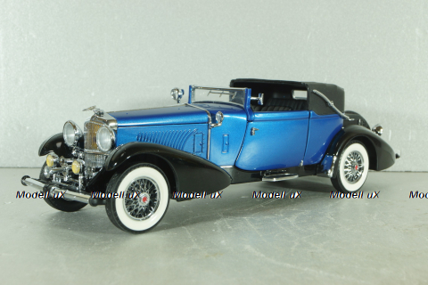Duesenberg J Victoria 1933, blue/black, Franklin Mint 1:24
