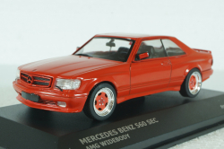 Mercedes 560SEC AMG (C126) S-Class, Wide Body 1990, red, 4310902, Solido 1:43