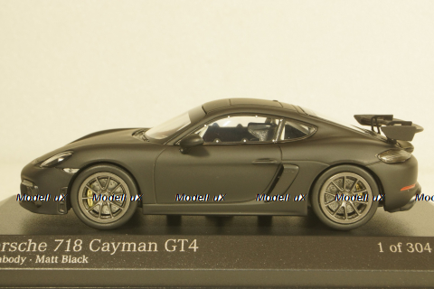 Porsche 718 Cayman GT4 Clubsport 2020 Matt Black, 410196101, Minichamps 1:43
