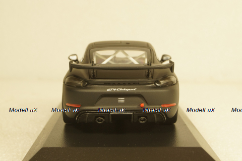 Porsche 718 Cayman GT4 Clubsport 2020 Matt Black, 410196101, Minichamps 1:43