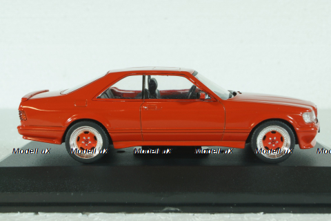 Mercedes 560SEC AMG (C126) S-Class, Wide Body 1990, red, 4310902, Solido 1:43