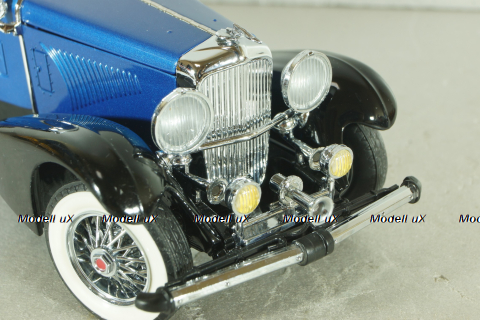 Duesenberg J Victoria 1933, blue/black, Franklin Mint 1:24
