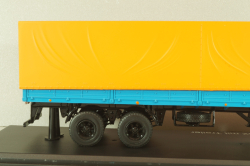 Маз-5432 тягач с п/прицеп Маз-93971 1983, красный/синий,  47050, Premium Classixxs 1:43