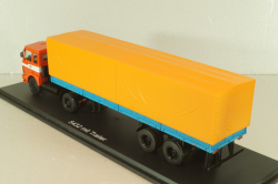 Маз-5432 тягач с п/прицеп Маз-93971 1983, красный/синий,  47050, Premium Classixxs 1:43