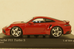 Porsche 911 (992) Turbo S 2020, red, 410069475,  Minichamps 1:43