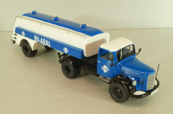 Mercedes-Benz L3500 truck with semi-trailer fuel tanker "Aral" 1937, blue/white, 18302, Premium Classixxs 1:43