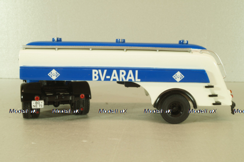 Mercedes-Benz L3500 truck with semi-trailer fuel tanker "Aral" 1937, blue/white, 18302, Premium Classixxs 1:43