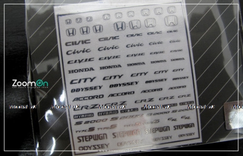 Honda логотип, металлический, самоклеющийся, ZoomOn 1:24/1:43/1:64 