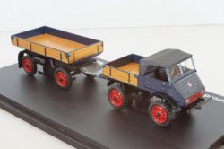 Mercedes-Benz Unimog 401 with trailer "Muller Mitteltal" black, 03114, Schuco 1:43