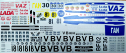 Декаль Ваз-2101 Жигули, Modellux, 1:43
