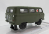 Уаз-450А, Медицинская Помощь» МО СССР - 1962 г. (интерьер армейский - 4 носилок), 145025, DiP Models 1:43