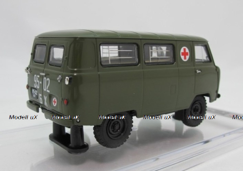 Уаз-450А, Медицинская Помощь» МО СССР - 1962 г. (интерьер армейский - 4 носилок), 145025, DiP Models 1:43