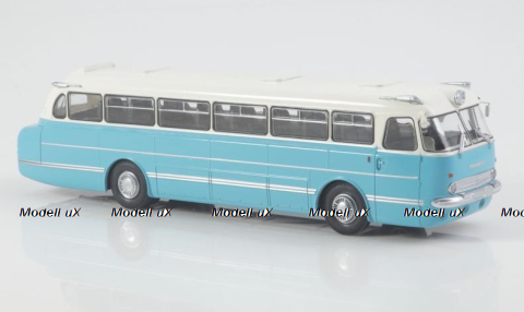Икарус 55.14 автобус 1965, голубой/белый, Наши Автобусы, №73, Modimio  1:43